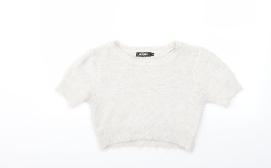 Missguided Womens Grey Knit Pullover Jumper Size 10
