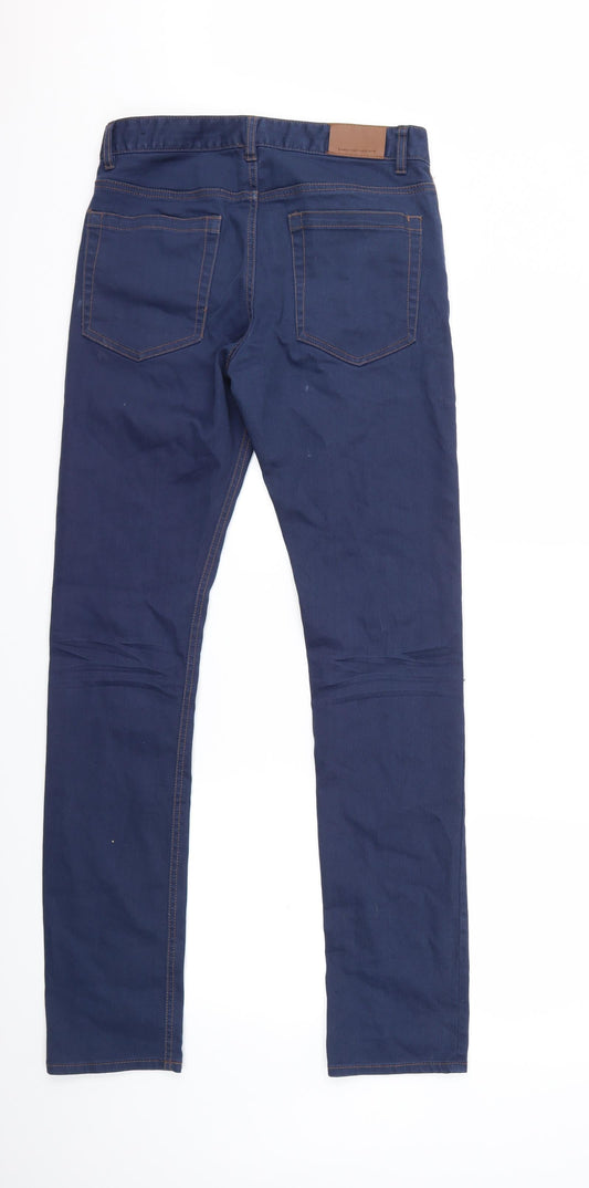 Mens UK Size 16 H&M Regular Fit Skinny Blue Jeans