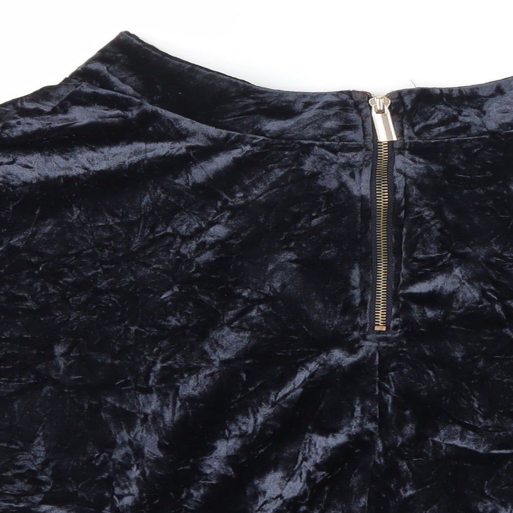 Womens UK Size 8 Preworn Flare Velour Skirt