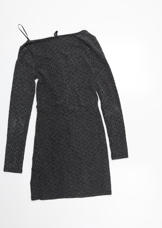 H&M Womens Black Geometric Shift Size XS