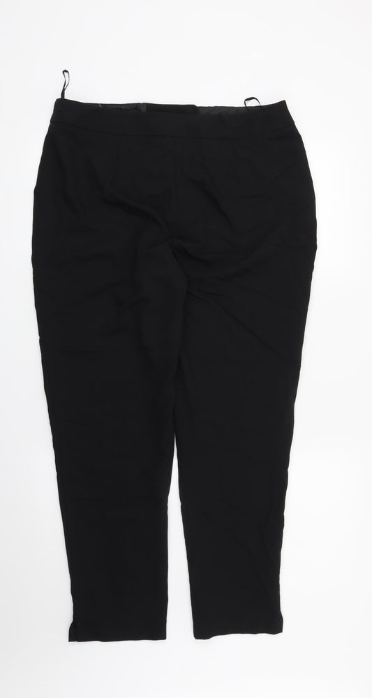 F&F Womens Black Trousers Size 14 L27 in