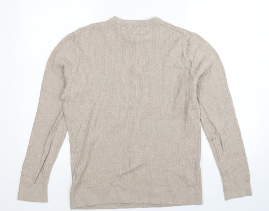 H&M Mens Grey Knit Pullover Jumper Size S