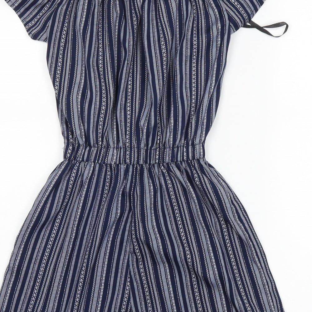 Atmosphere Womens Blue Floral Playsuit One-Piece Size 4