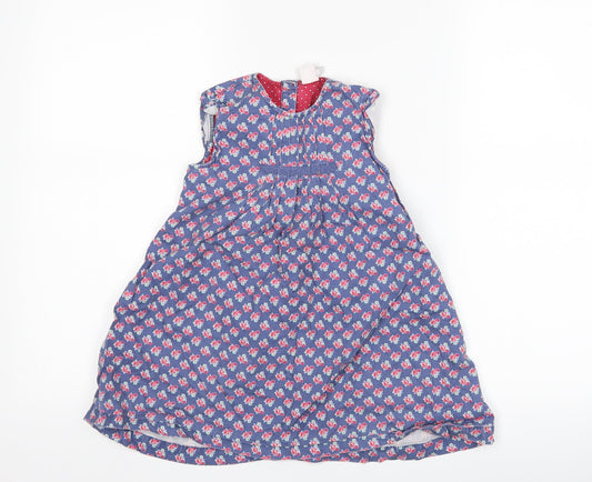 Boots Mini Club Girls Blue Floral A-Line Size 18-24 Months