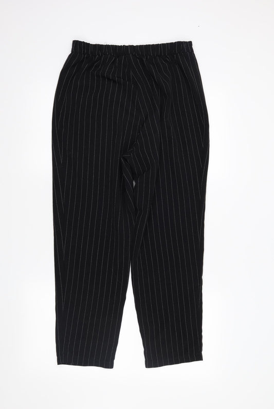 Womens UK Size 10 H&M Regular Fit Black Trousers