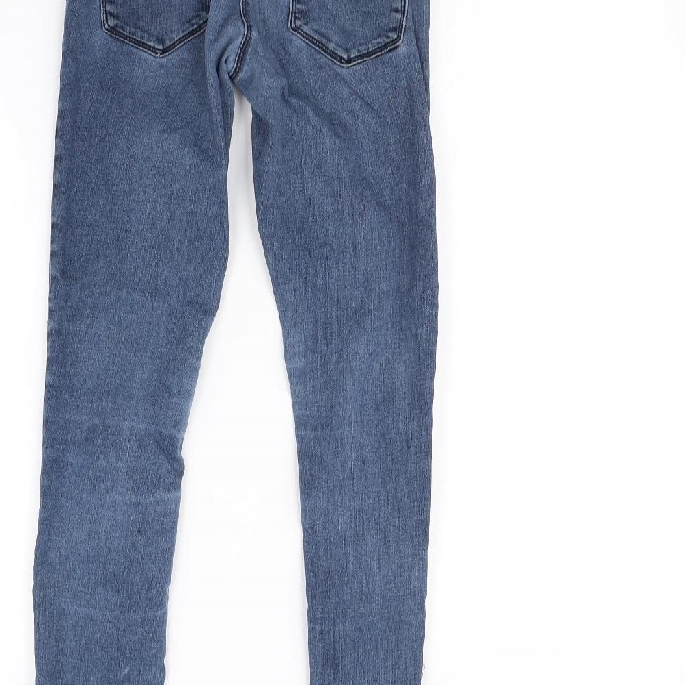 Womens UK Size 10 Preworn Regular Fit Skinny Blue Jeans