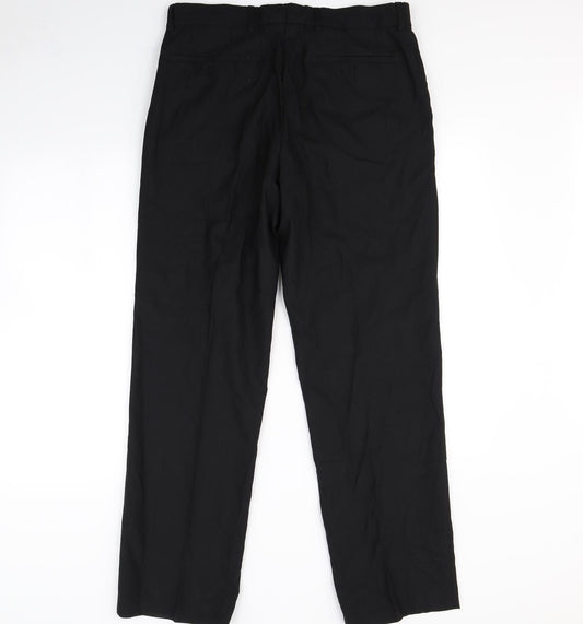 Preworn Mens Black Dress Pants Trousers Size 34 in L30 in
