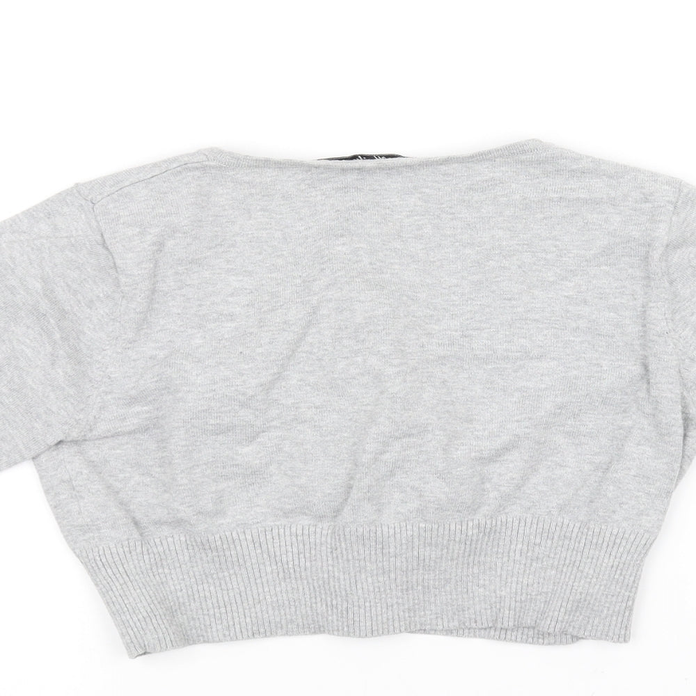 Bay Knitwear Womens Grey Cardigan Jumper Size 12