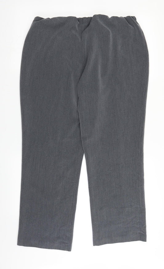 BM Womens Grey Trousers Size 16 L25 in