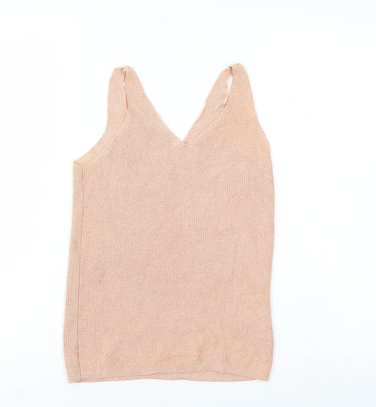 MNG Womens Pink Basic Tank Size L