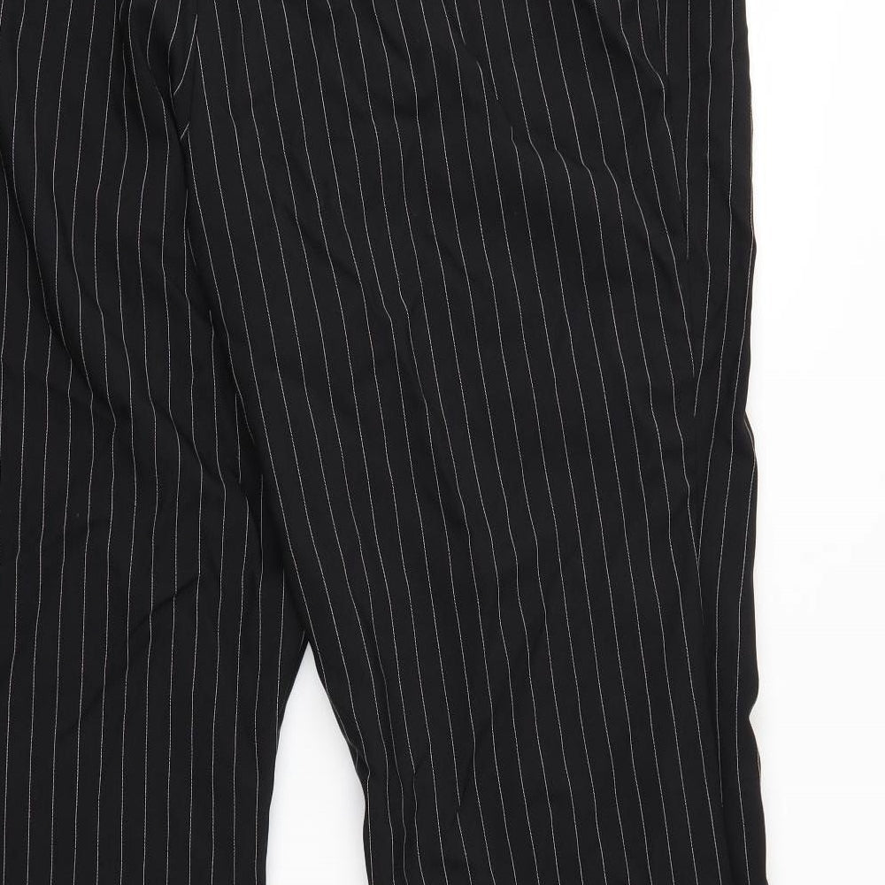 Kit Womens Black Striped Trousers Size 20 L31 in