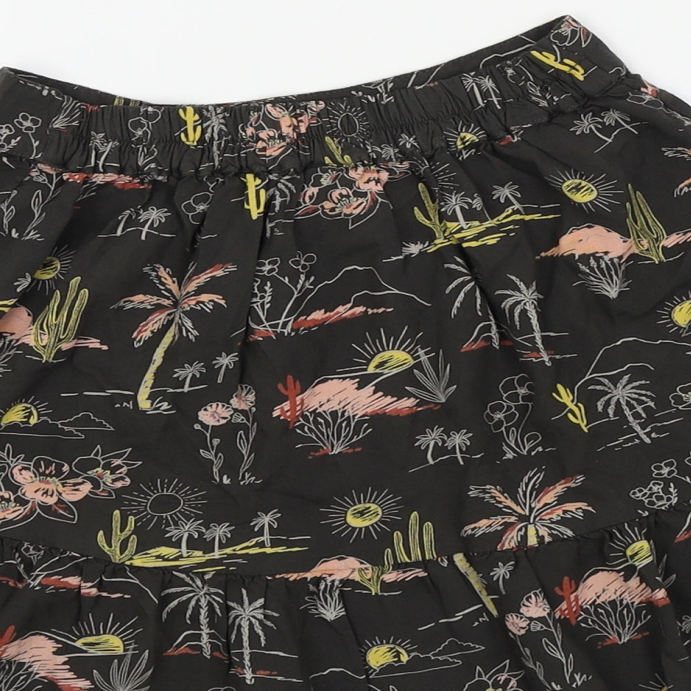 TU Girls Black Geometric Flare Skirt Size 5 Years