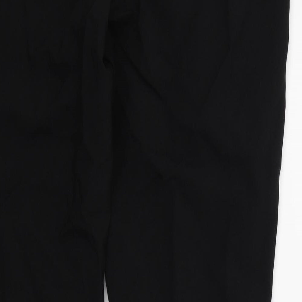 Peackocks Womens Black Trousers Size 8 L26 in