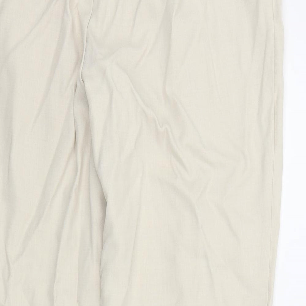 M&S Womens Beige Trousers Size 18 L25 in
