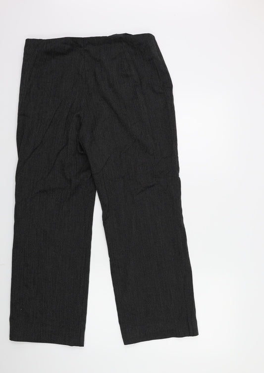 Womens UK Size 14 Marks and Spencer Regular Fit Black Trousers
