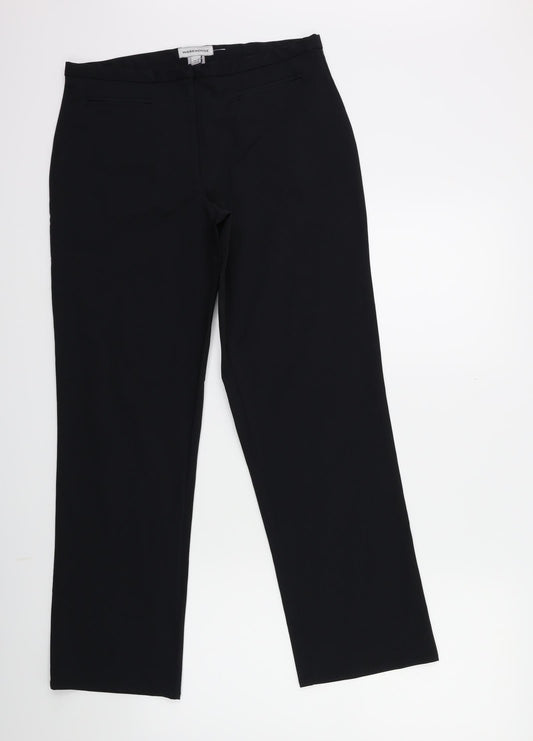 Womens UK Size 12 Warehouse Regular Fit Blue Trousers