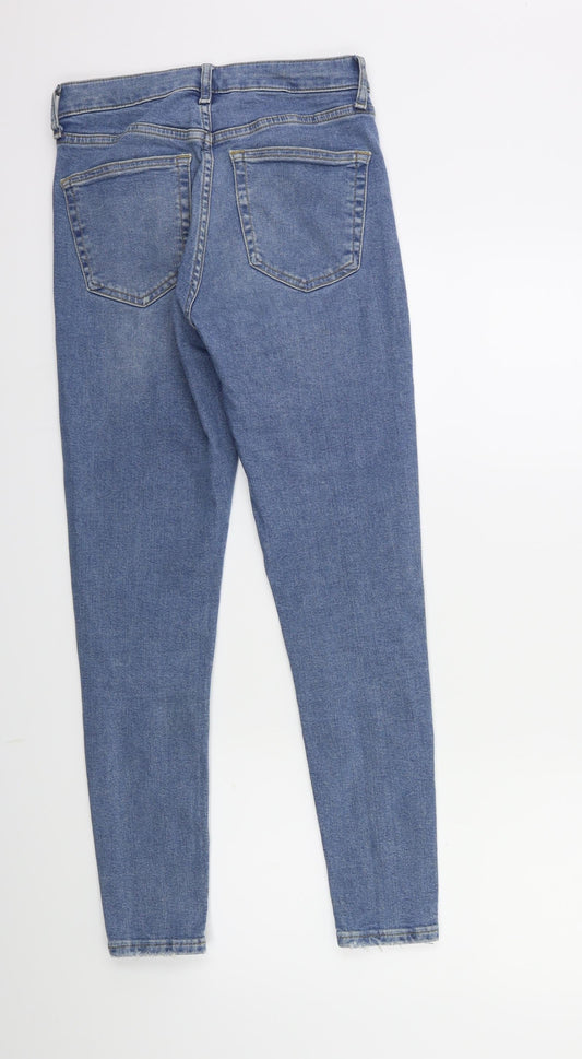 Topshop Womens Blue Denim Skinny Jeans Size 28 in L32 in