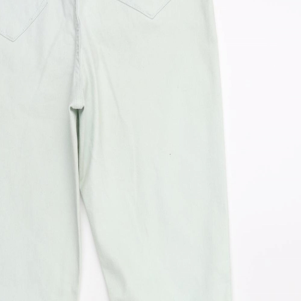 Denim & Co. Womens Green Denim Skinny Jeans Size 14 L27 in