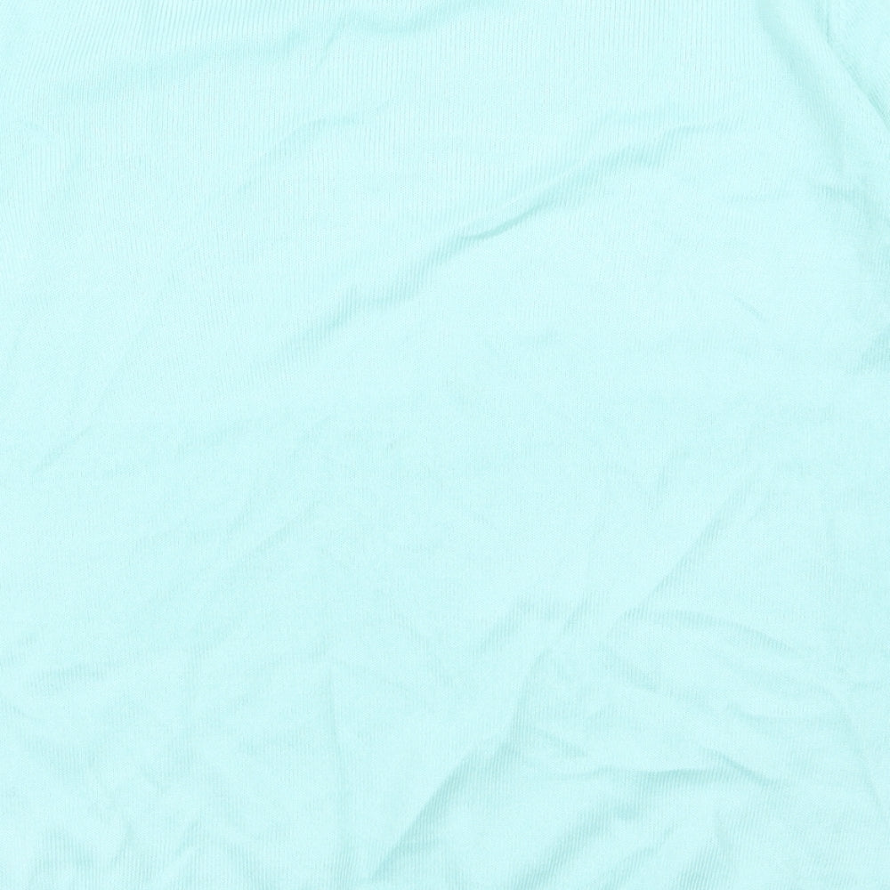 Womens UK Size 14 Classic Blue Basic T-Shirt