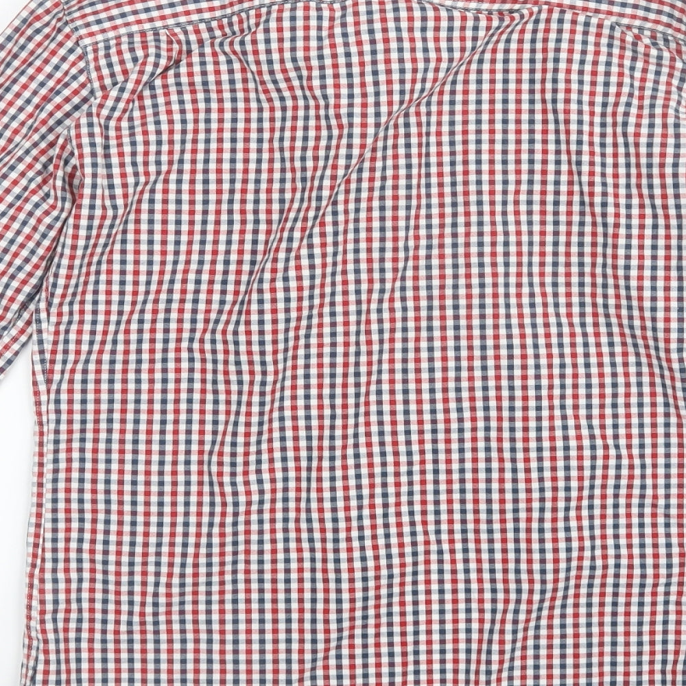 Mens UK Size XS NEXT Red Button-Up Long Sleeve Casual Shirt