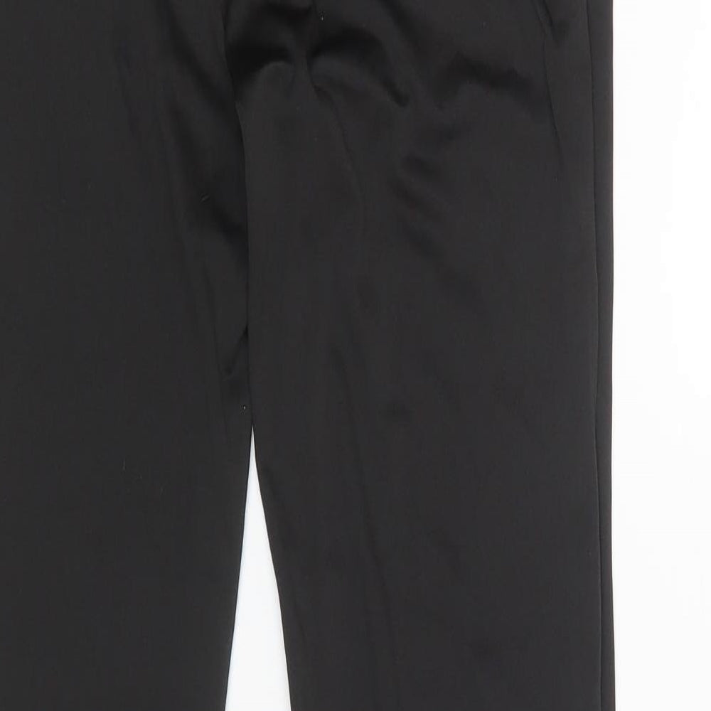Womens UK Size M Preworn Regular Fit Black Trousers