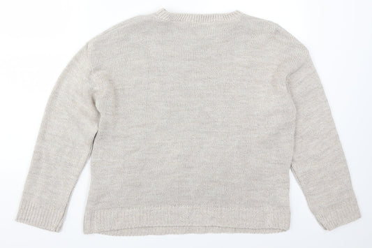 Nasty Gal Womens Beige Pullover Jumper Size S