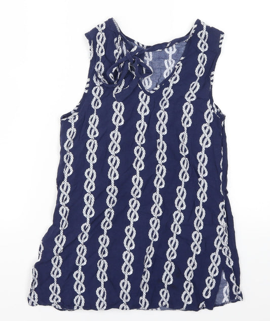Womens UK Size 8 Papaya Blue Basic Tank