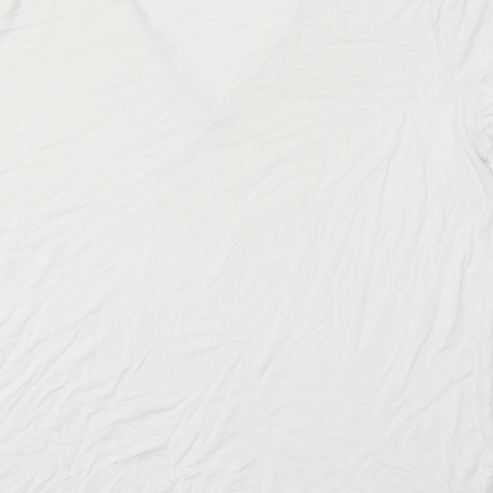 Nasty Gal Womens White Basic T-Shirt Size M