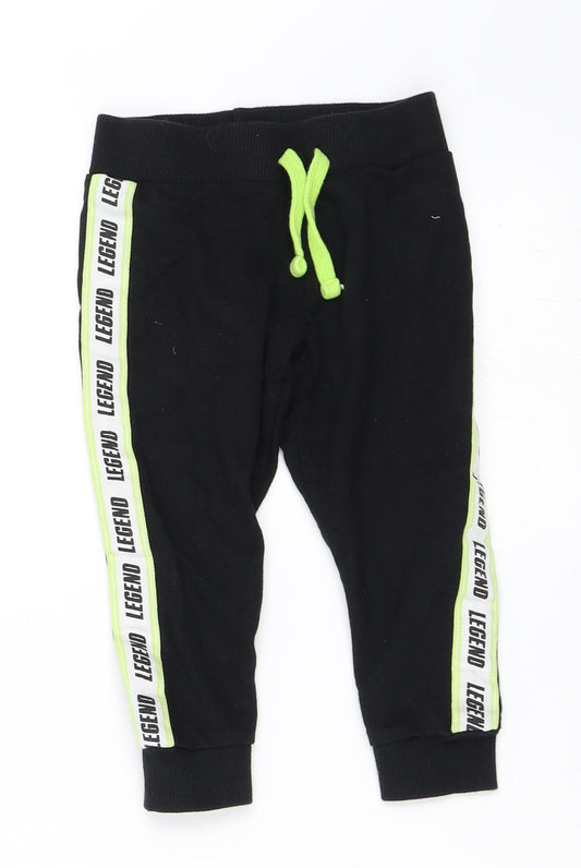 Studio Boys Black Jogger Trousers Size 2 Years
