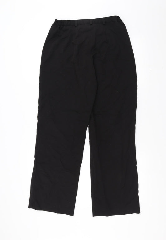 Womens UK Size 12 VINCI Regular Fit Black Trousers
