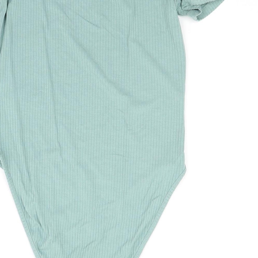 Topshop Womens Green Jersey Leotard One-Piece Size 10