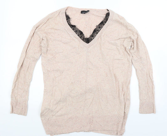 Topshop Womens Pink Knit Pullover Jumper Size 6