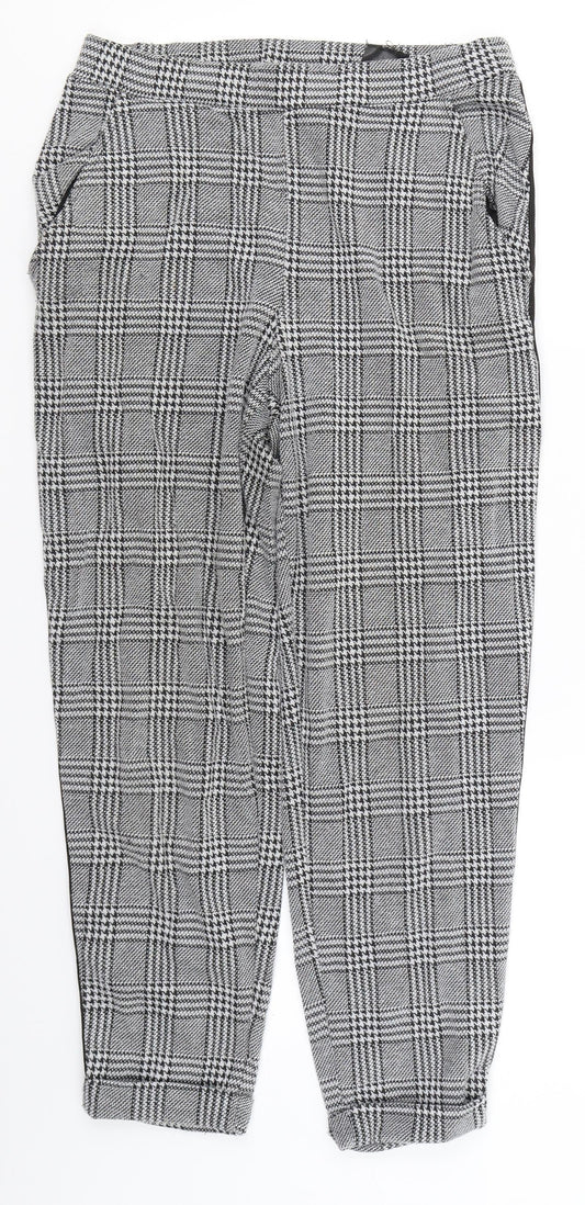Womens UK Size S Divided Regular Fit Black Trousers