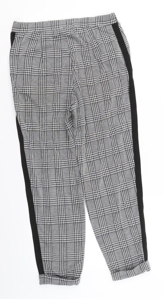 Divided Womens Black Check Trousers Size S L25 in
