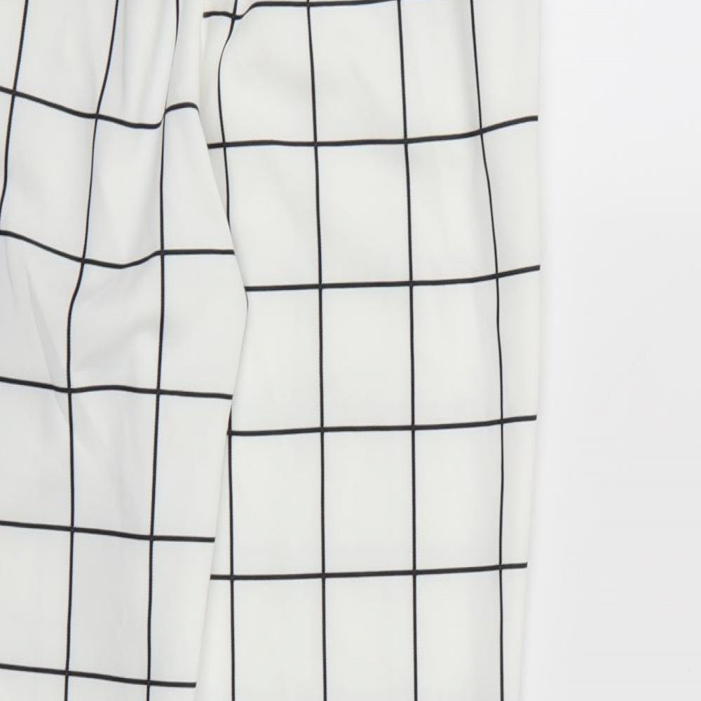 Cameo Rose Womens White Check Bloomer Trousers Size M L26 in