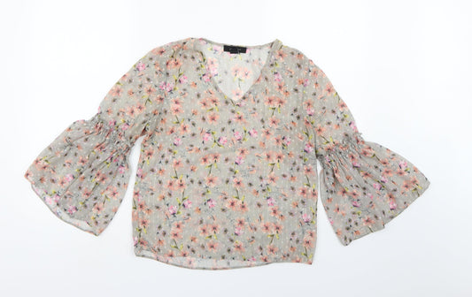 Womens UK Size 6 Atmosphere Grey Basic Blouse