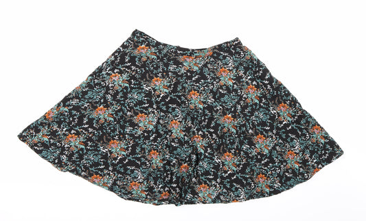 Atmosphere Womens Black Floral  A-Line Skirt Size 14