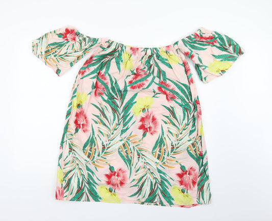 ASOS Womens Pink Floral A-Line Size 10