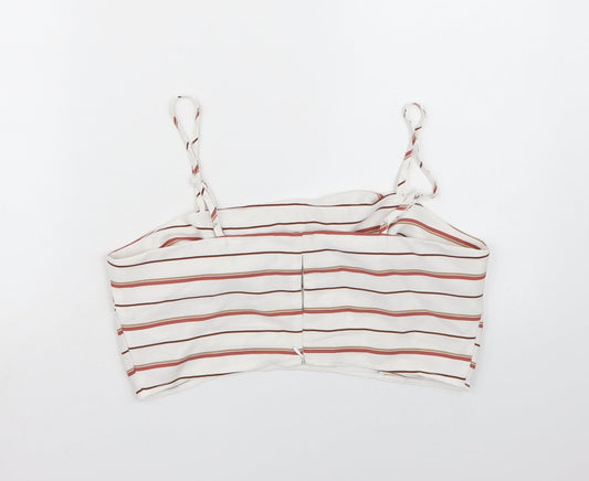 Womens UK Size 14 New Look White Cropped Tank