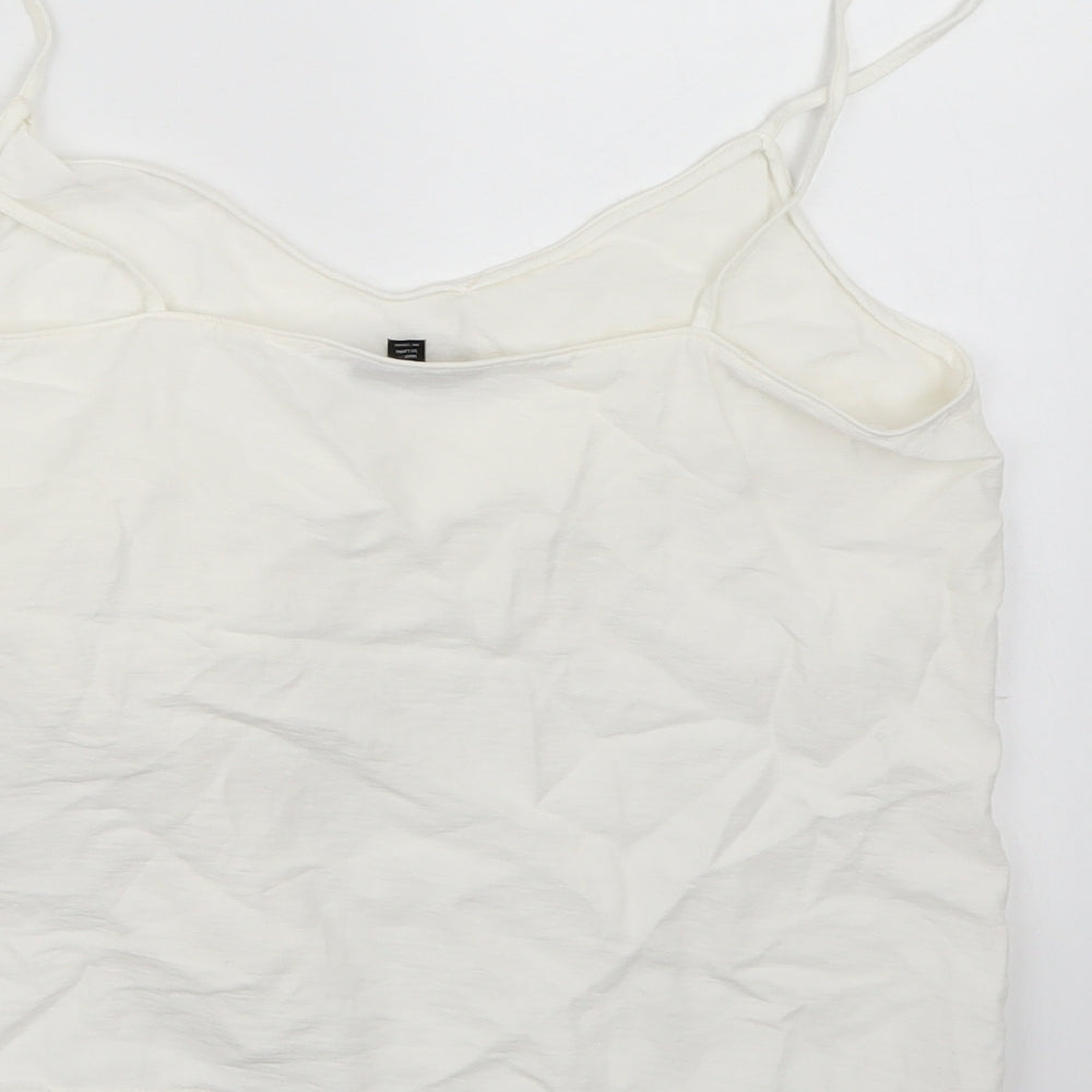 Womens UK Size 12 Topshop White Camisole Tank