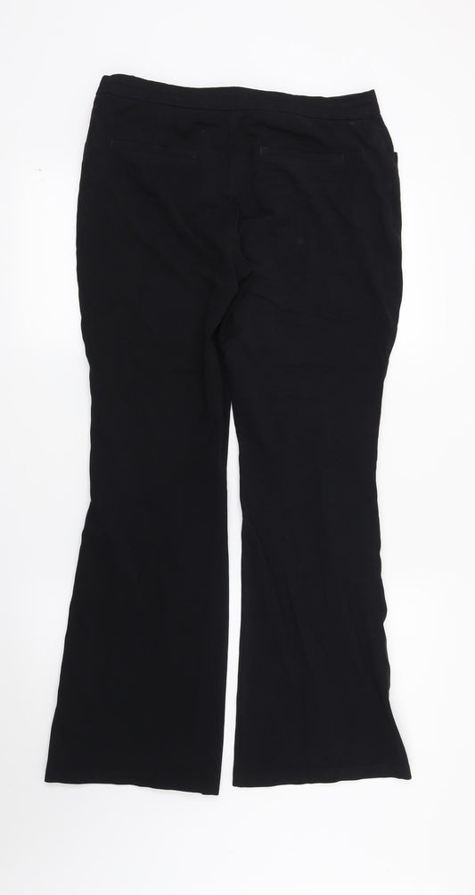 Womens UK Size 12 Marks and Spencer Regular Fit Black Trousers
