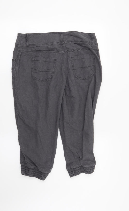 Womens UK Size 12 Papaya Regular Fit Grey Trousers