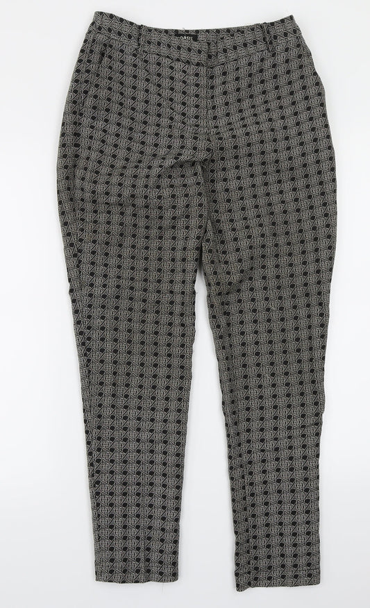 Womens UK Size 8 Oasis Regular Fit Black Trousers