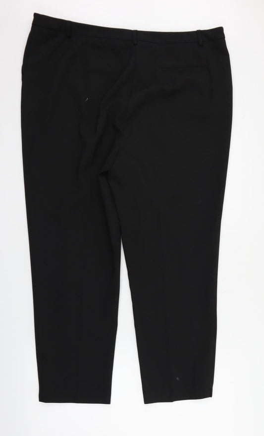 M&Co Womens Black Trousers Size 18 L26 in