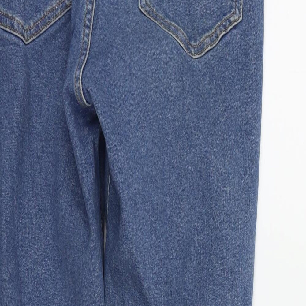 Topshop Womens Blue Straight Jeans Size M L30 in