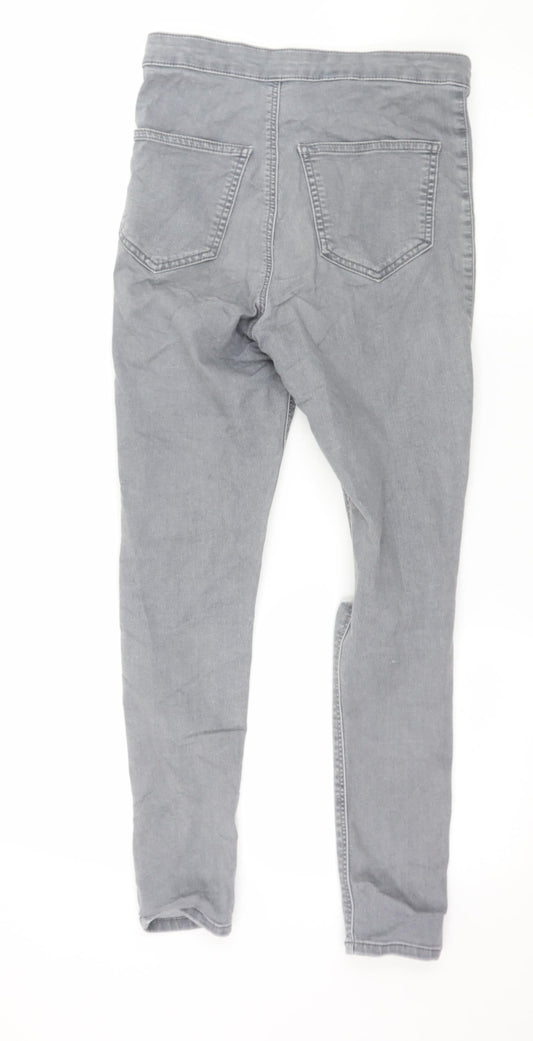 Topshop Womens Grey Denim Skinny Jeans Size 28 in L26 in