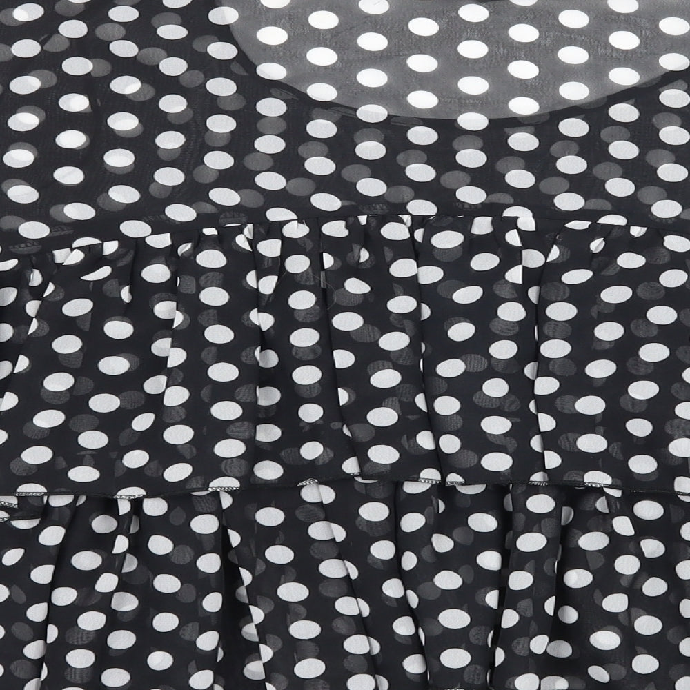 Divided by H&M Womens Beige Polka Dot Basic Blouse Size 10