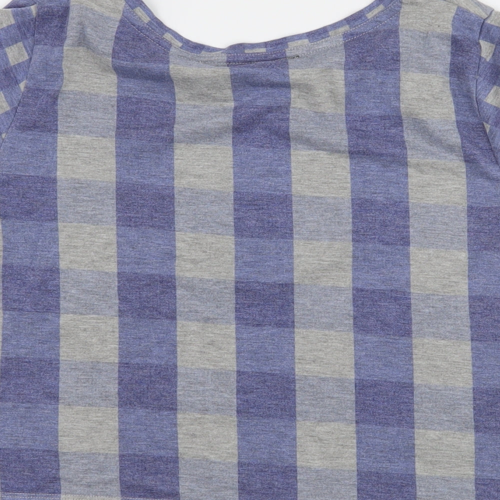 Womens UK Size 6 Topshop Blue Basic T-Shirt