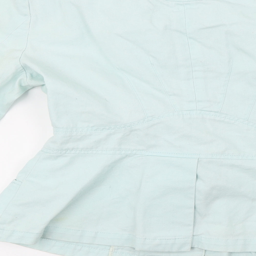 Jane Norman Womens Green Jacket Coat Size 8