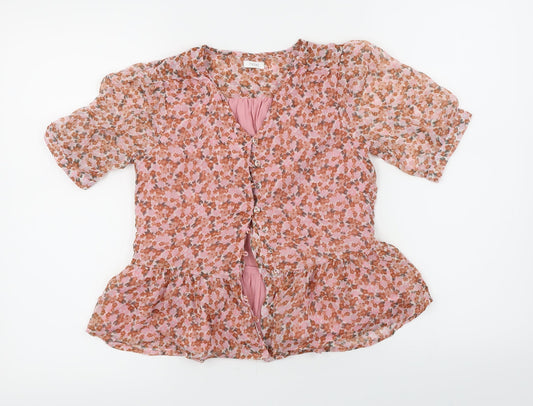 NEXT Girls Pink Floral A-Line Size 11 Years
